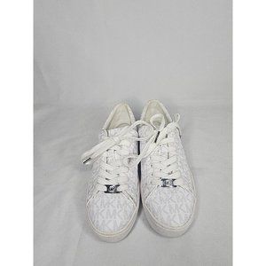 Michael Kors Women's Logo Lace-Up Sneaker White Size 6M